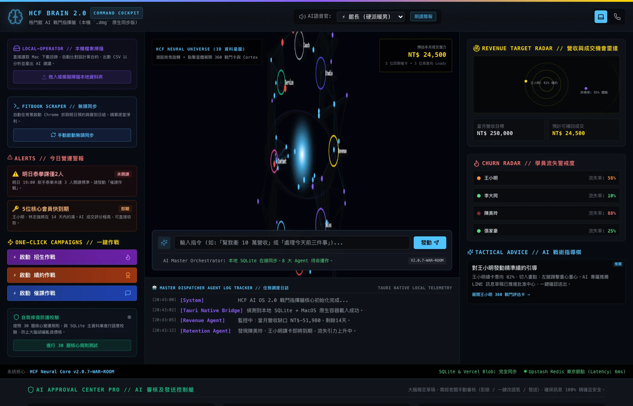 COMMAND COCKPIT 實際畫面