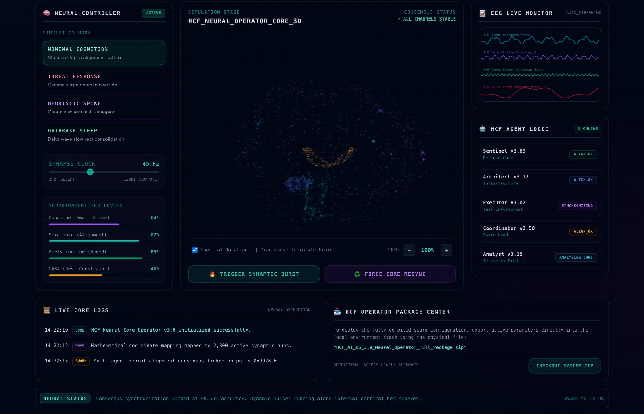 NEURAL CORE v3.0 實際畫面